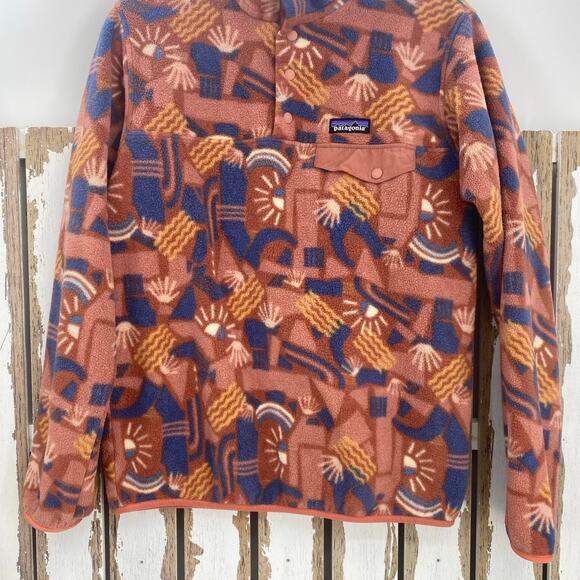 Women’s 2019 Patagonia Synchilla Canyon Block Big Sisu Aztec Snap Fleece Size M - Picture 1 of 7
